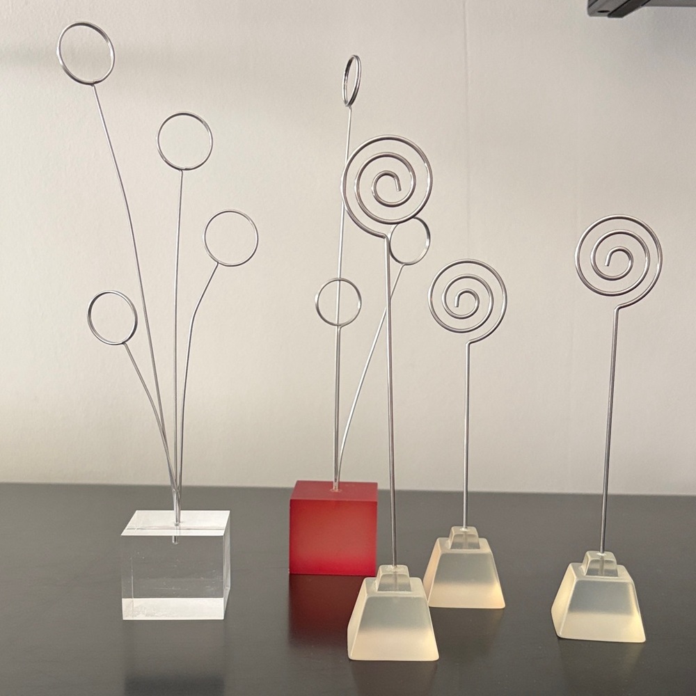 Tabletop Wire Photo/Place Card Holders: Set of 5
